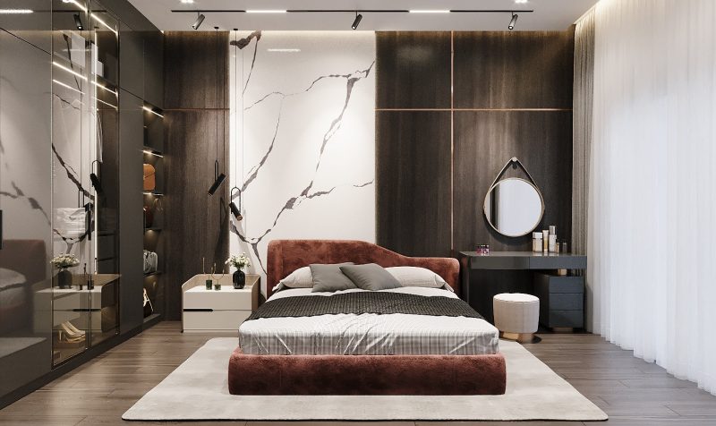Mẫu phòng ngủ thiết kế hiện đại dành riêng cho biệt thự