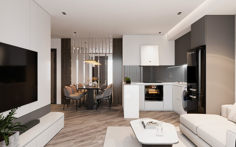 2 Mẫu thiết kế nội thất chung cư Vinhomes đẹp nhất - Home&Home